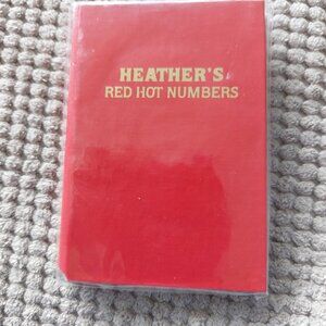 cute little vintage cherry red address book